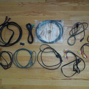 Various Electrical Audio Video Cables Connectors RCA HDMI VGA Coaxial